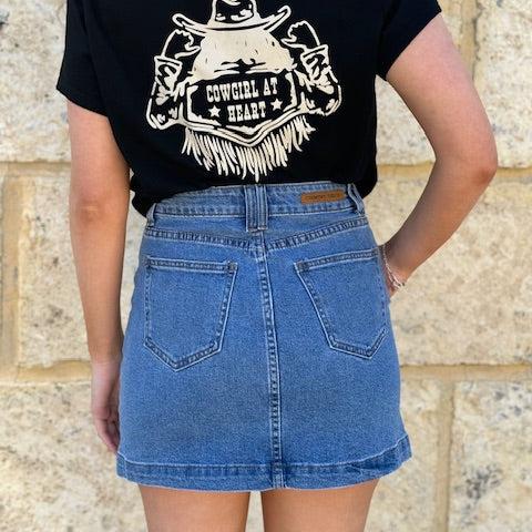 County Denim Patch Pocket Denim Skirt CGK1728 - Image 2