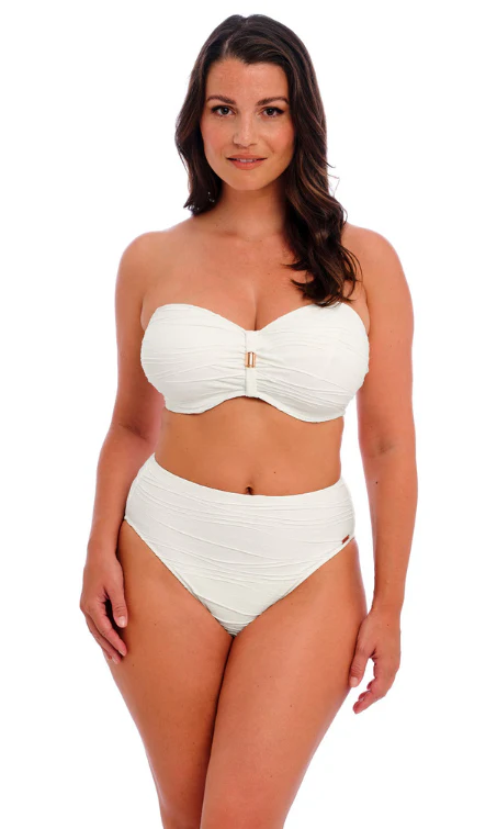 Fantasie White Linen Beach Waves High Waist Bikini Bottom FS502210 - Image 2