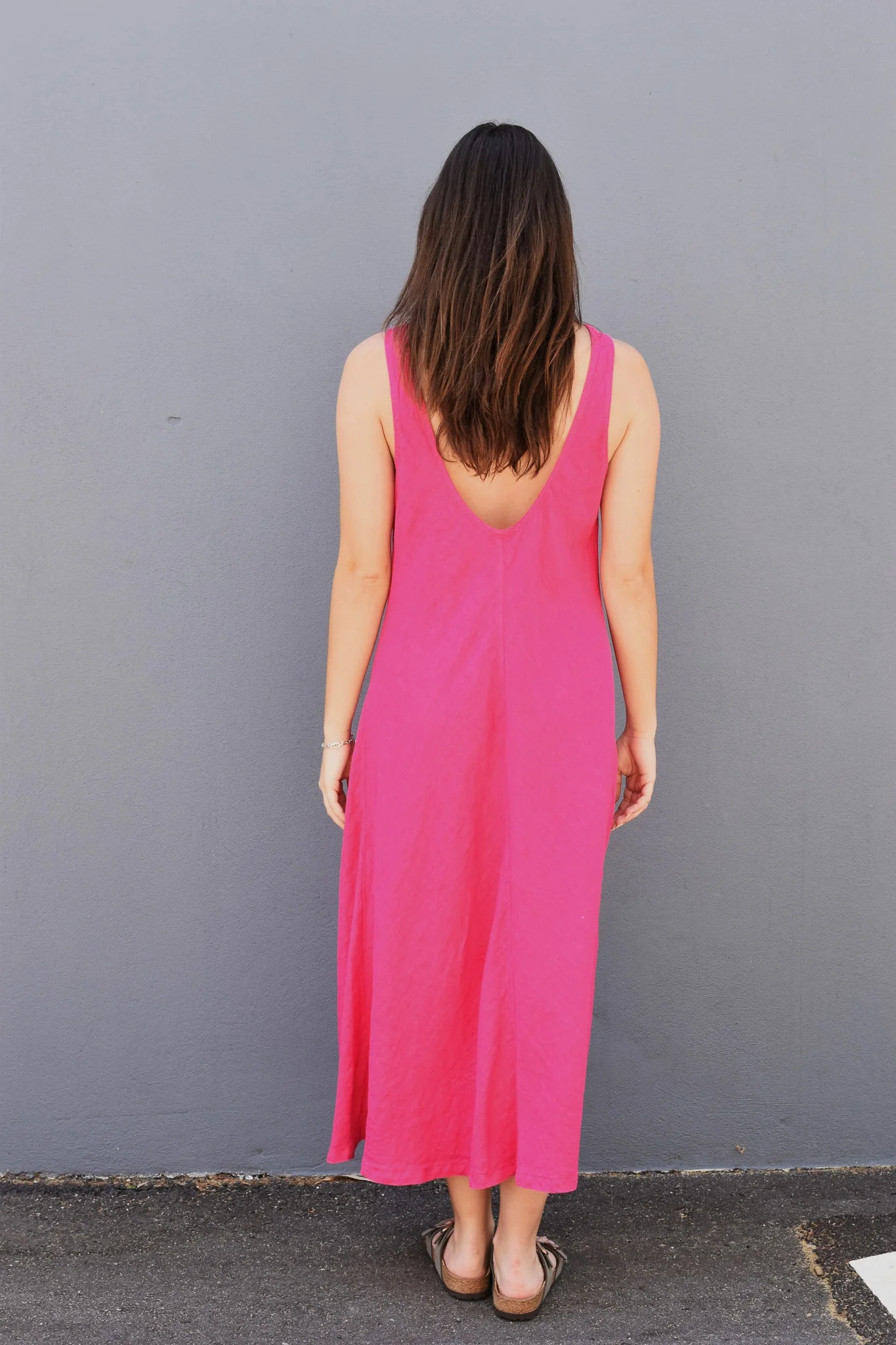 Haris Cotton Regular Fit Fuchsia Dress Drs-6437 - Image 4