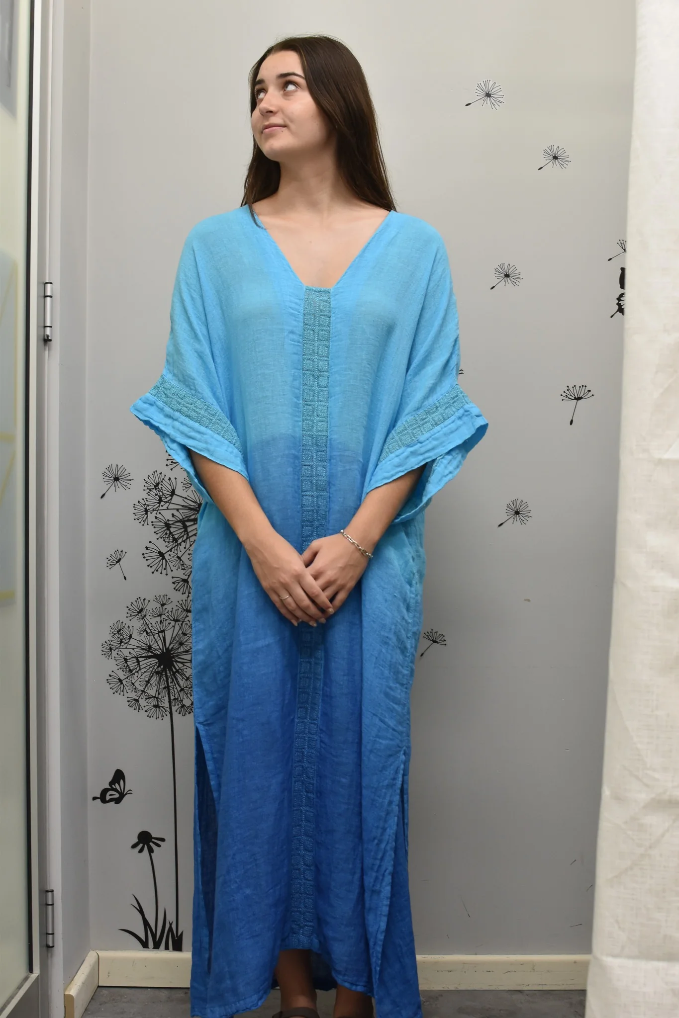 Haris Cotton Zante Blue-Regatta Tie Dye Kaftan 1209x - Image 3