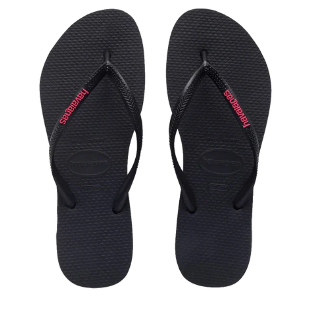 Havaianas Slim Black/Neon Pink - Image 2