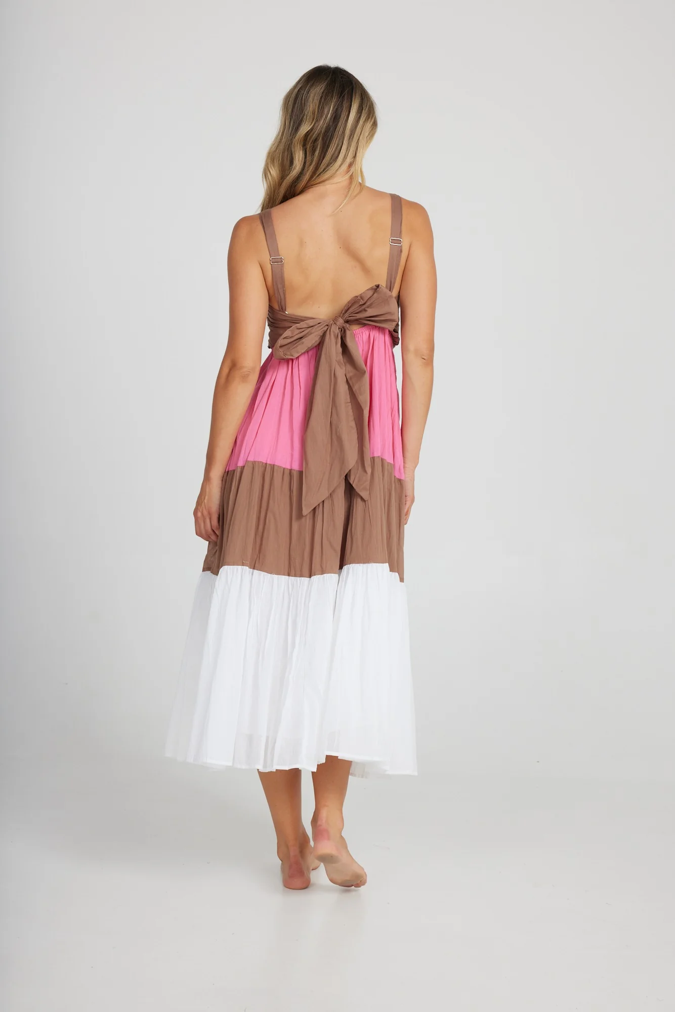 Holiday Carmello Dress Cocoa/ Hot Pink H1135-3 - Image 3