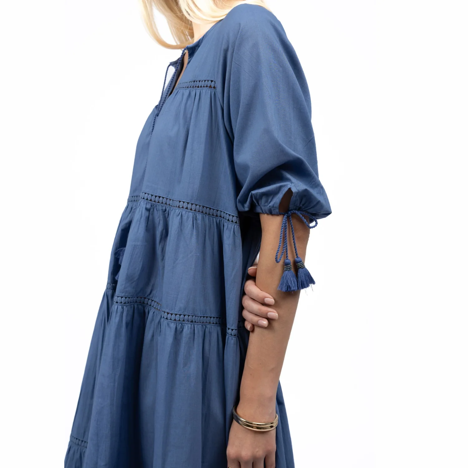 Humidity Louisa Tier Dress Paris Blue HS25307 - Image 3