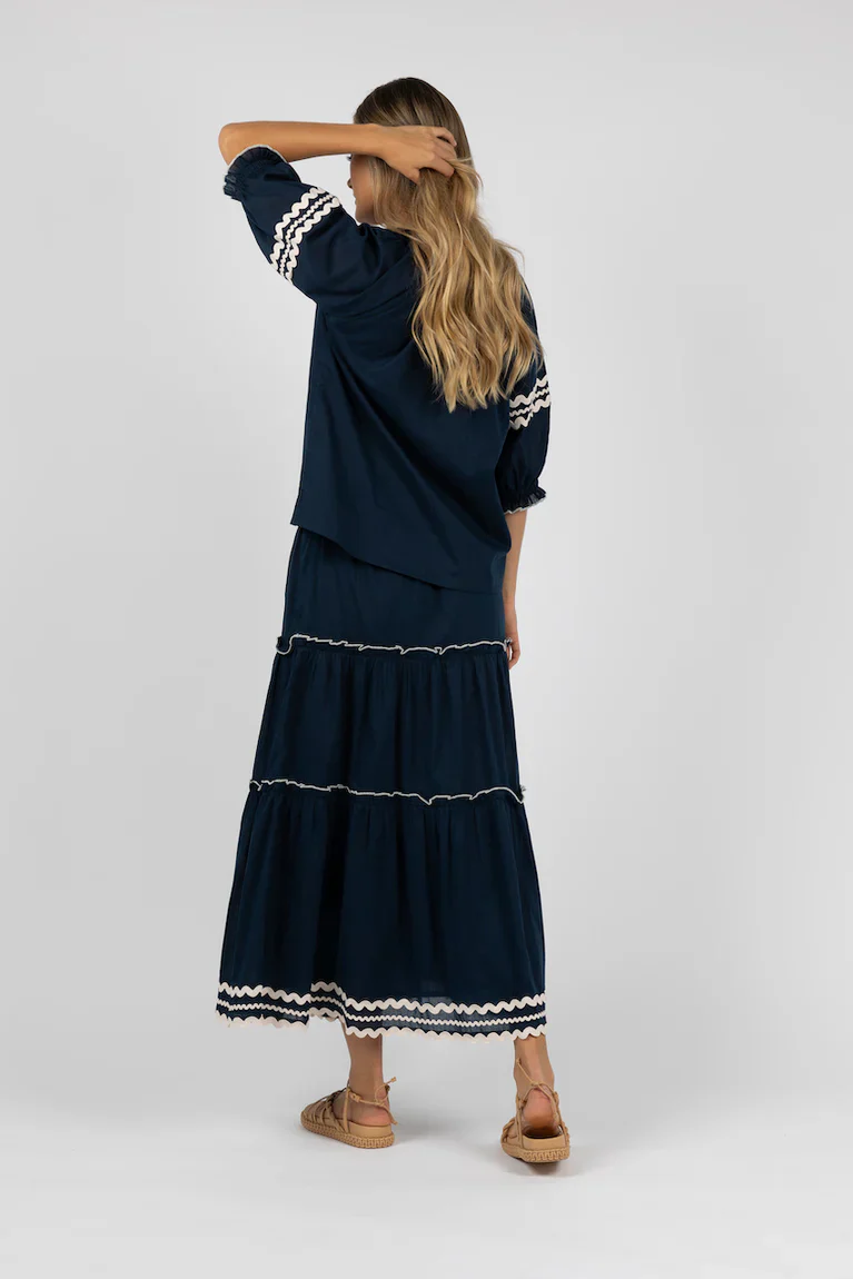 Humidity Navy Ziggy Skirt HS24323 - Image 3