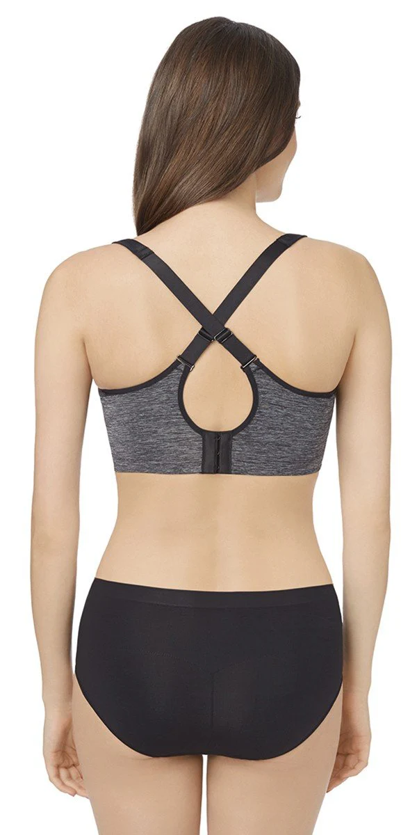 Le Mystère Charcoal Heather Hi-Impact Sport Bra 920 - Image 4