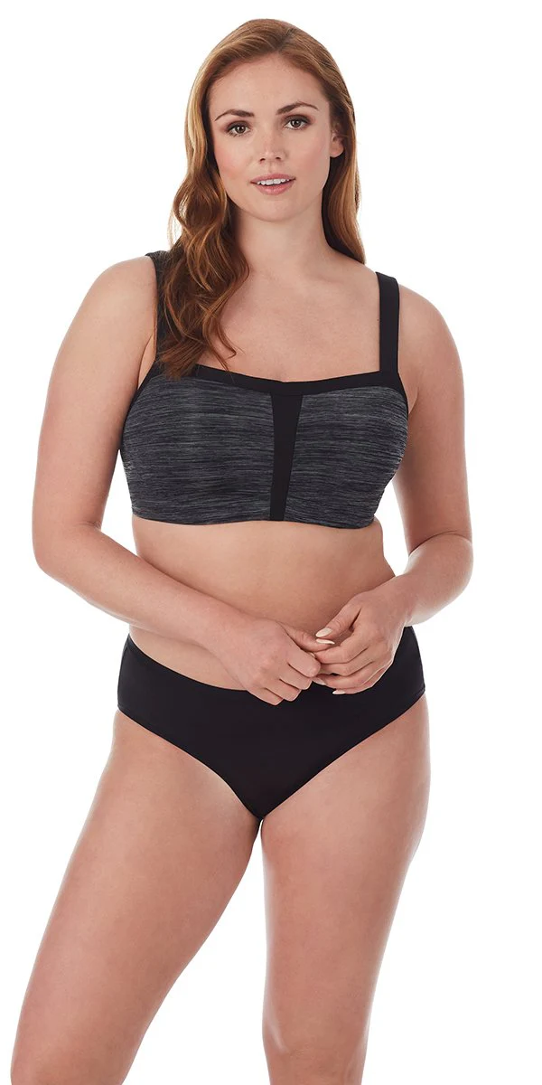 Le Mystère Charcoal Heather Hi-Impact Sport Bra 920 - Image 5