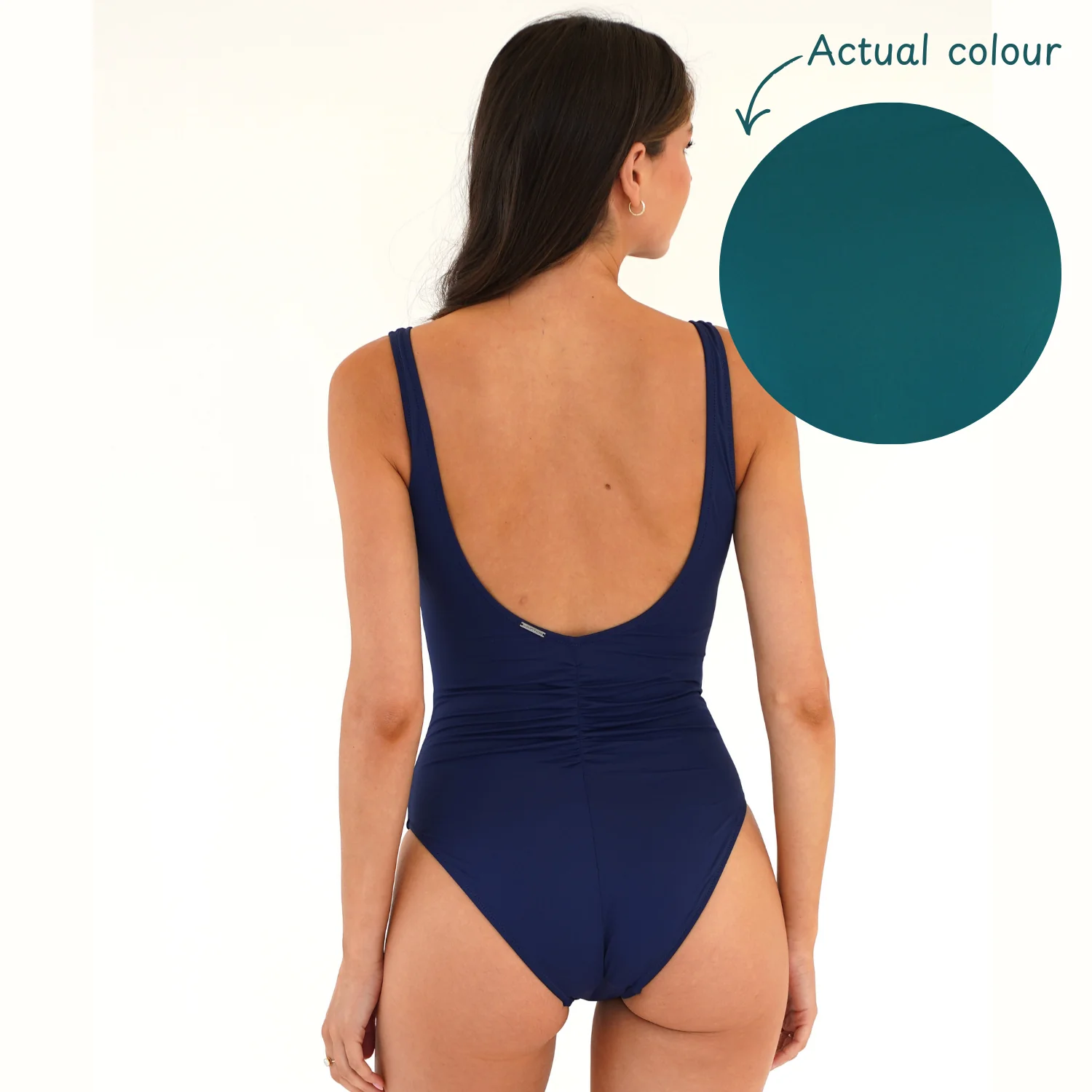 Moontide Evergreen Side Ruched Plunge Suit M4677CN - Image 3