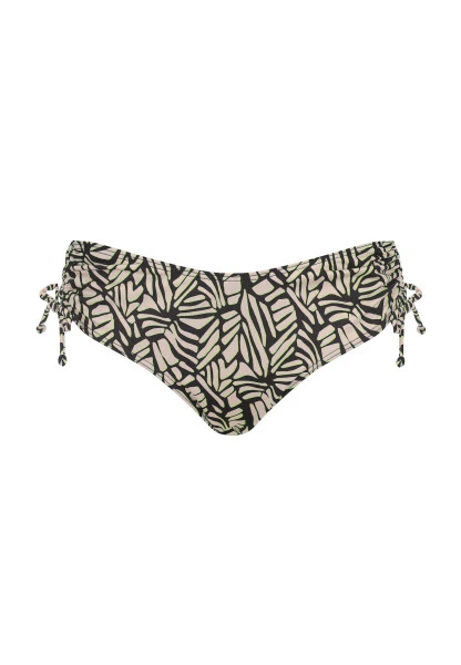 Olympia Beige/Black Tie Side Bikini Pant 31612 - Image 4