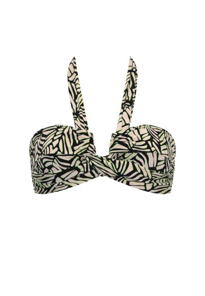 Olympia Beige/Black Bandeau Halter Bikini Top 31613 - Image 6