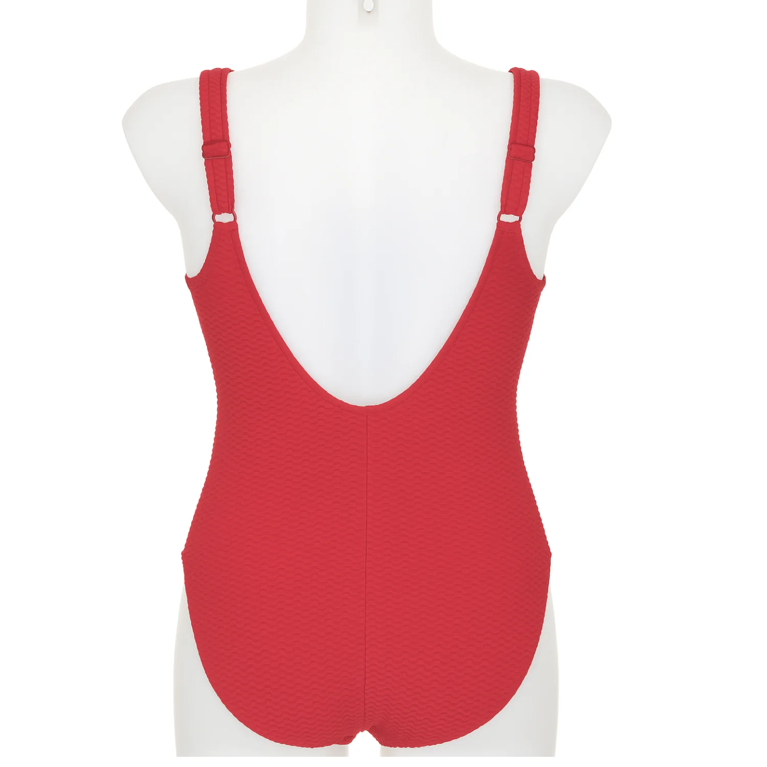 Olympia Textured Red Scoop One Piece 32610 - Image 2