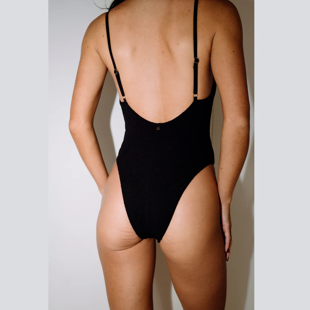 Rusty Black Sandalwood Hi Leg One Piece SWL1749 - Image 3