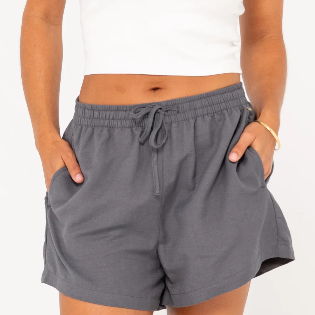 Rusty Coal Alannah Lounge Linen Short WKL0789 - Image 2
