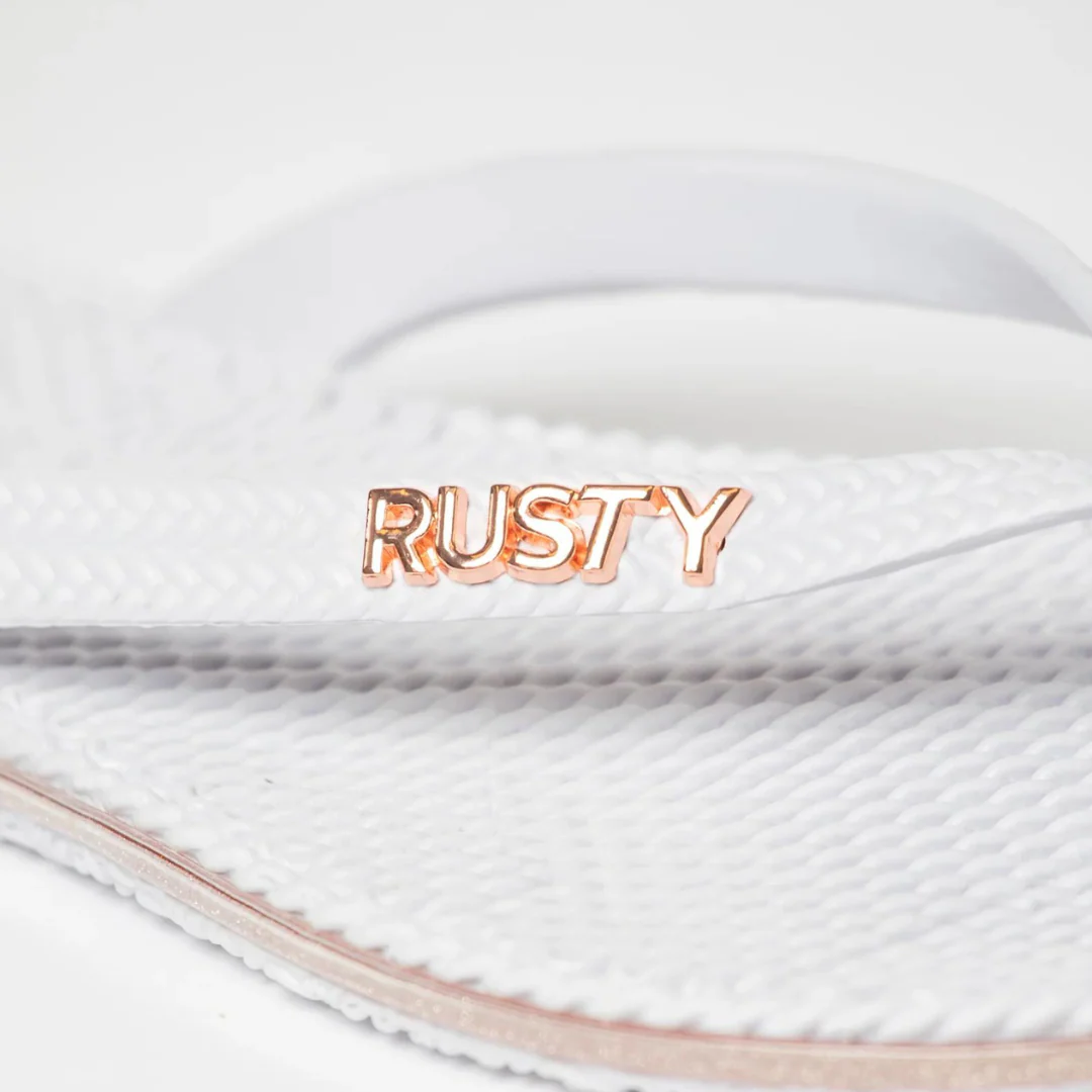 Rusty Flippin Thong White/Rose Gold FOL0125 - Image 2