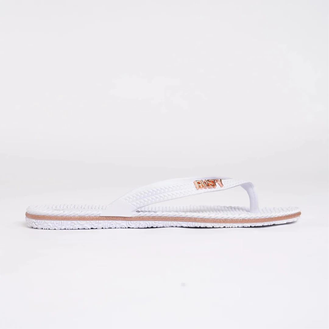 Rusty Flippin Thong White/Rose Gold FOL0125 - Image 3