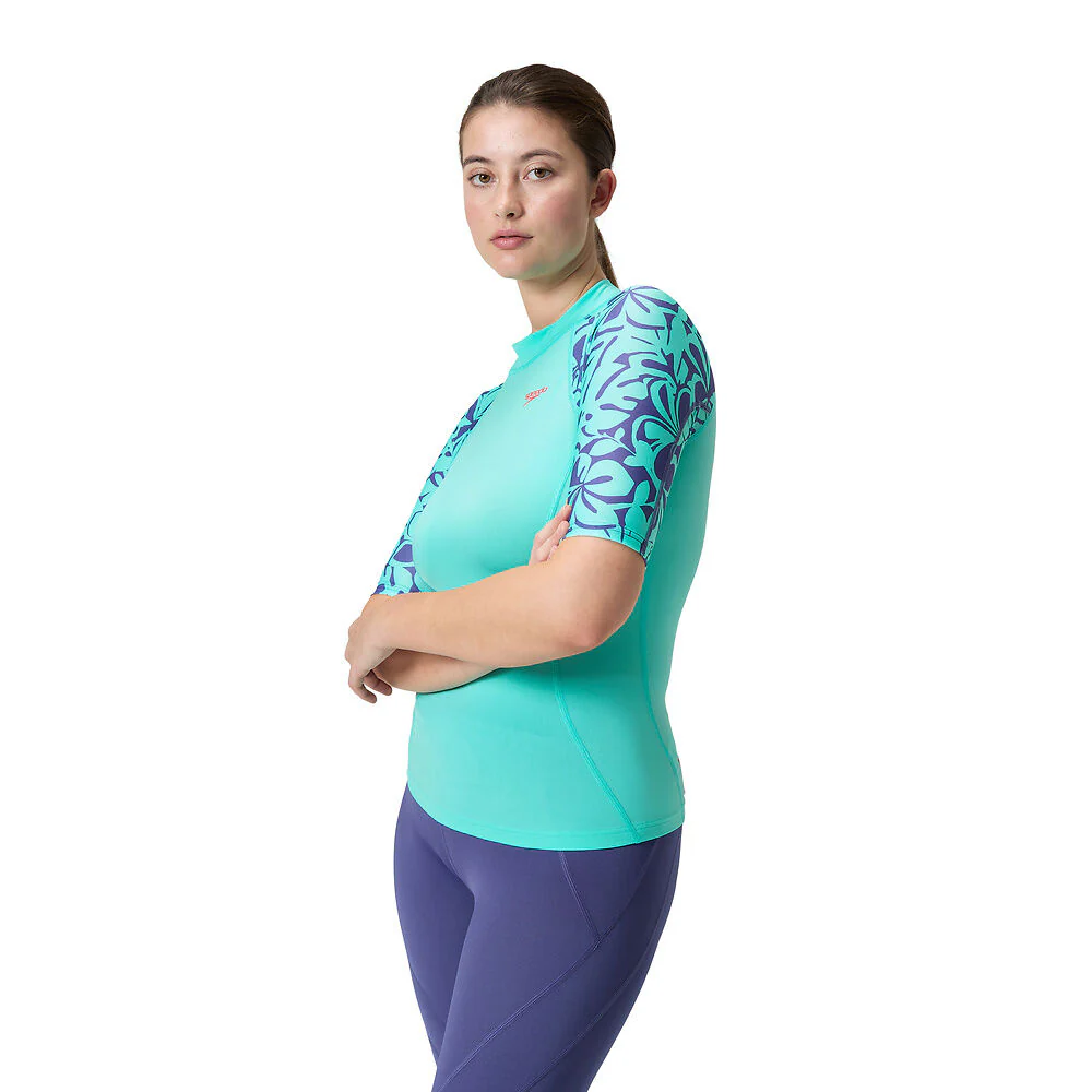 Speedo Arctic Printed Short Sleeve Rash Top 8/00309016243 - Image 3