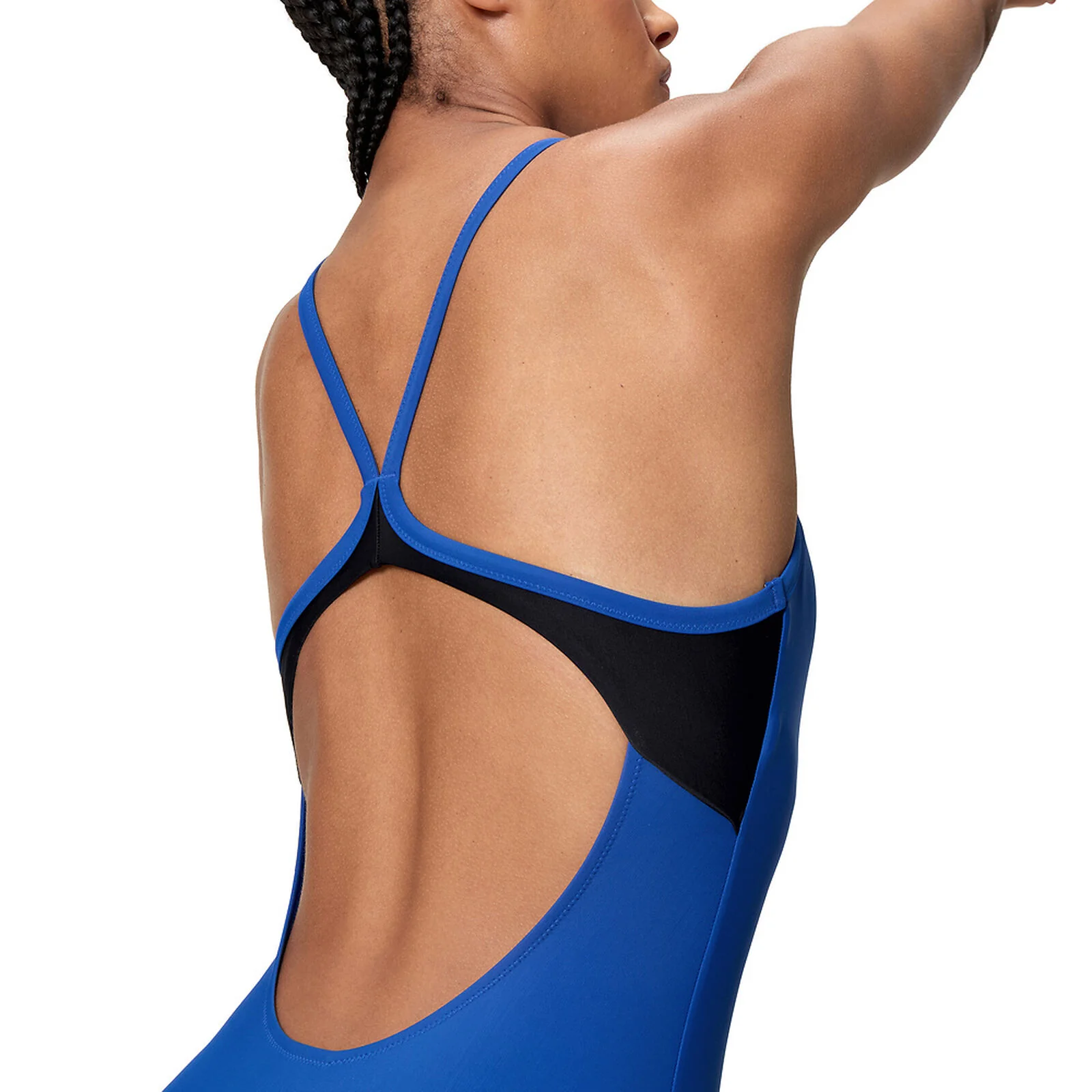 Speedo Blue Solid Racerback One Piece 8-003905003 - Image 2
