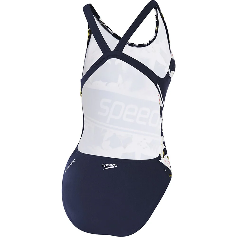 Speedo Lily/Navy High Leg Leaderback One Piece 22-31E-8287 - Image 2