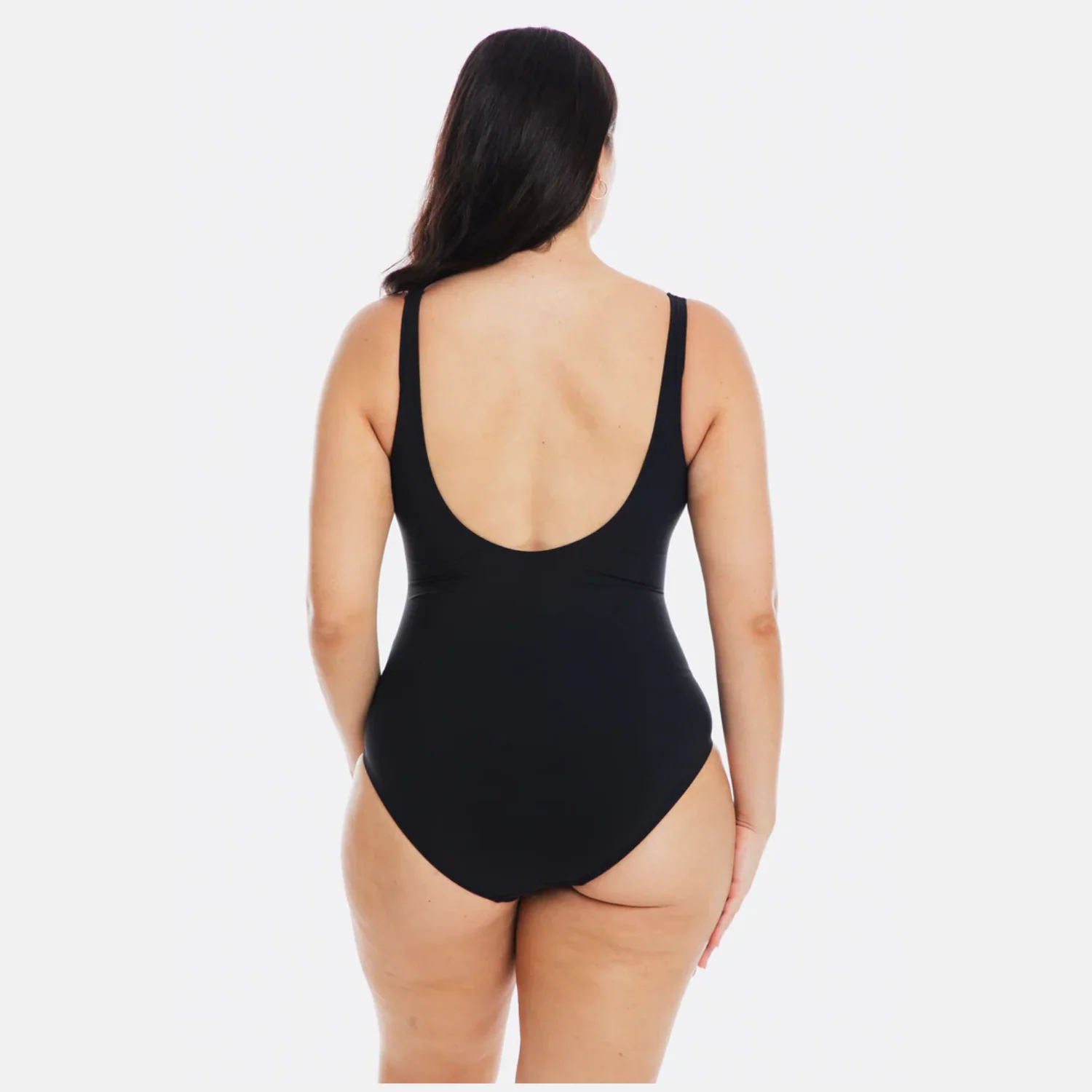 Togs Black Gathered Square One Piece SB45TH - Image 3
